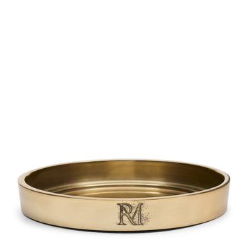 Kerzenhalter Goldfarbenes Aluminium mit RM - Monogramm – RM Maxime | Rivièra Maison - Esszett Luxury | Stilvolles Wohnen mit Charakter