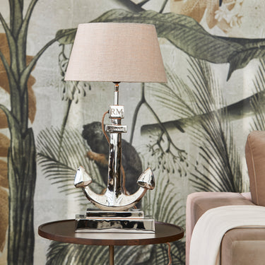 Tischlampe Silber Aluminium - Anker - Design | Rivièra Maison - Esszett Luxury | Stilvolles Wohnen mit Charakter