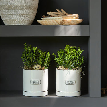 Vase Klassisches Weiß Keramik - Fleur Du Jour | Rivièra Maison - Esszett Luxury | Stilvolles Wohnen mit Charakter