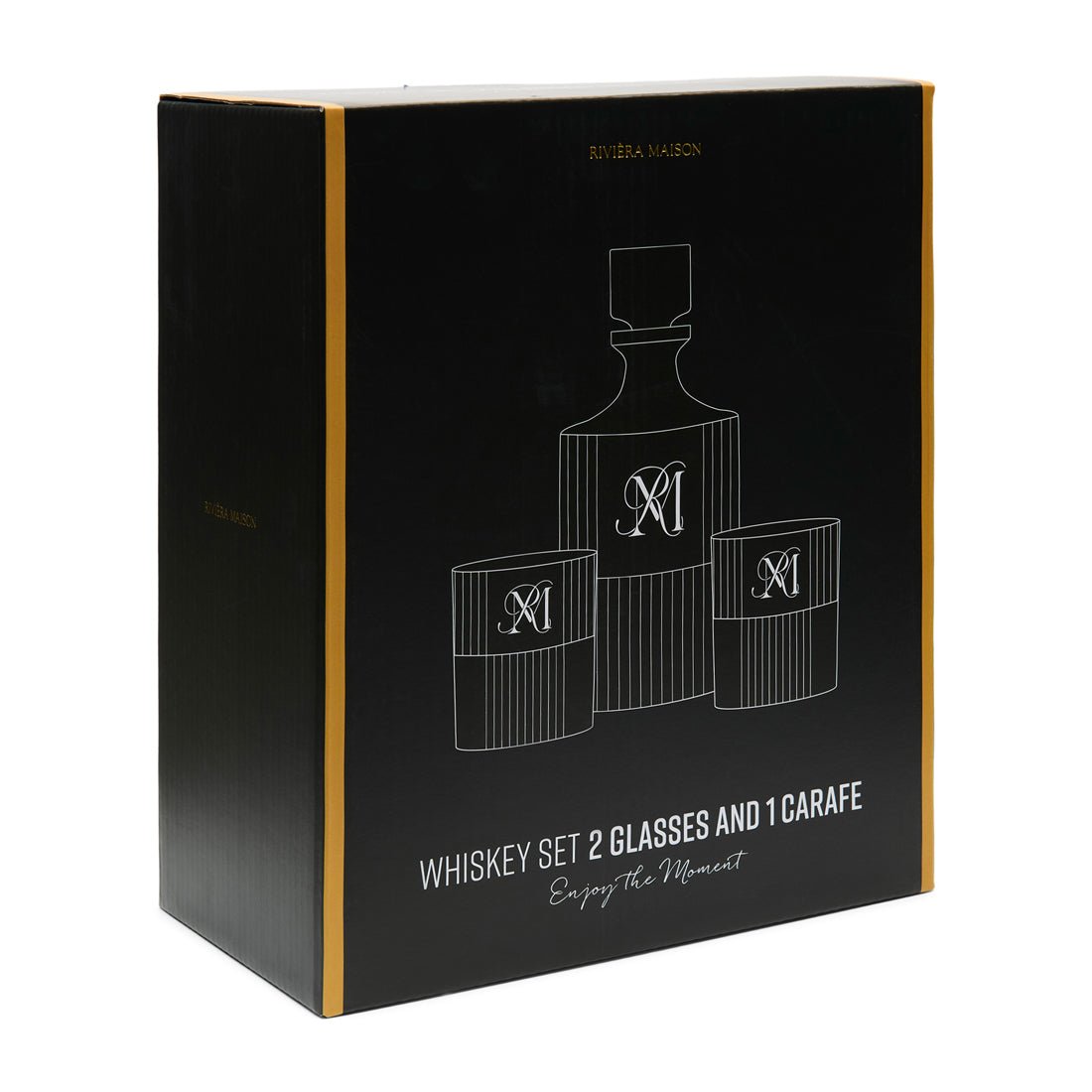 Whiskey - Set transparentem Glas – Enjoy the Moment | Rivièra Maison - Esszett Luxury | Stilvolles Wohnen mit Charakter