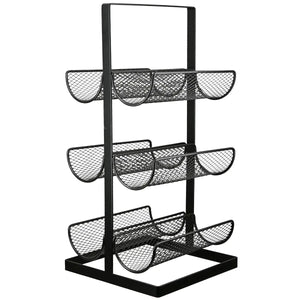 Weinregal – Schwarzes Metall, Matte Oberfläche, Sechs Flaschen - Stock | Gilde