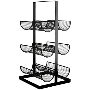 Weinregal – Schwarzes Metall, Matte Oberfläche, Sechs Flaschen - Stock | Gilde