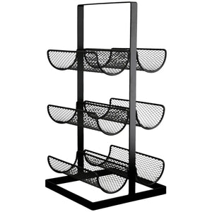 Weinregal – Schwarzes Metall, Matte Oberfläche, Sechs Flaschen - Stock | Gilde
