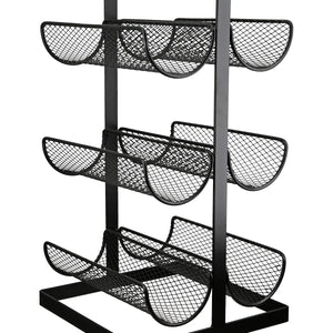 Weinregal – Schwarzes Metall, Matte Oberfläche, Sechs Flaschen - Stock | Gilde