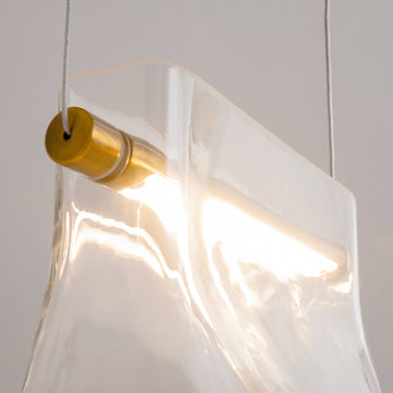 Brass metal frame pendant light, milky white glass & elegant design – Cabaret | Maytoni