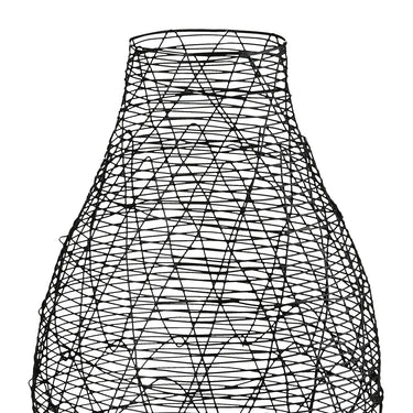 Vase – Schwarzes Metall, Bauchige Form, Dekorative Nutzung - Wire | Gilde