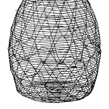 Vase – Schwarzes Metall, Bauchige Form, Dekorative Nutzung - Wire | Gilde