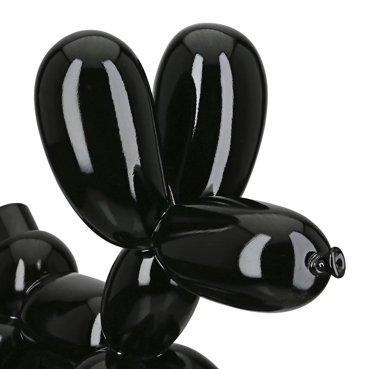 Tischleuchte – Schwarzes Kunstharz, Glänzende Oberfläche, Ballonhundform - Scotty | Gilde