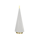 LED-Kerze – Plissiertes Design, Echtwachs Optik, Flackernde LED - Boreal | ELLE Decoration