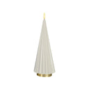 LED-Kerze – Plissiertes Design, Echtwachs Optik, Flackernde LED - Boreal | ELLE Decoration