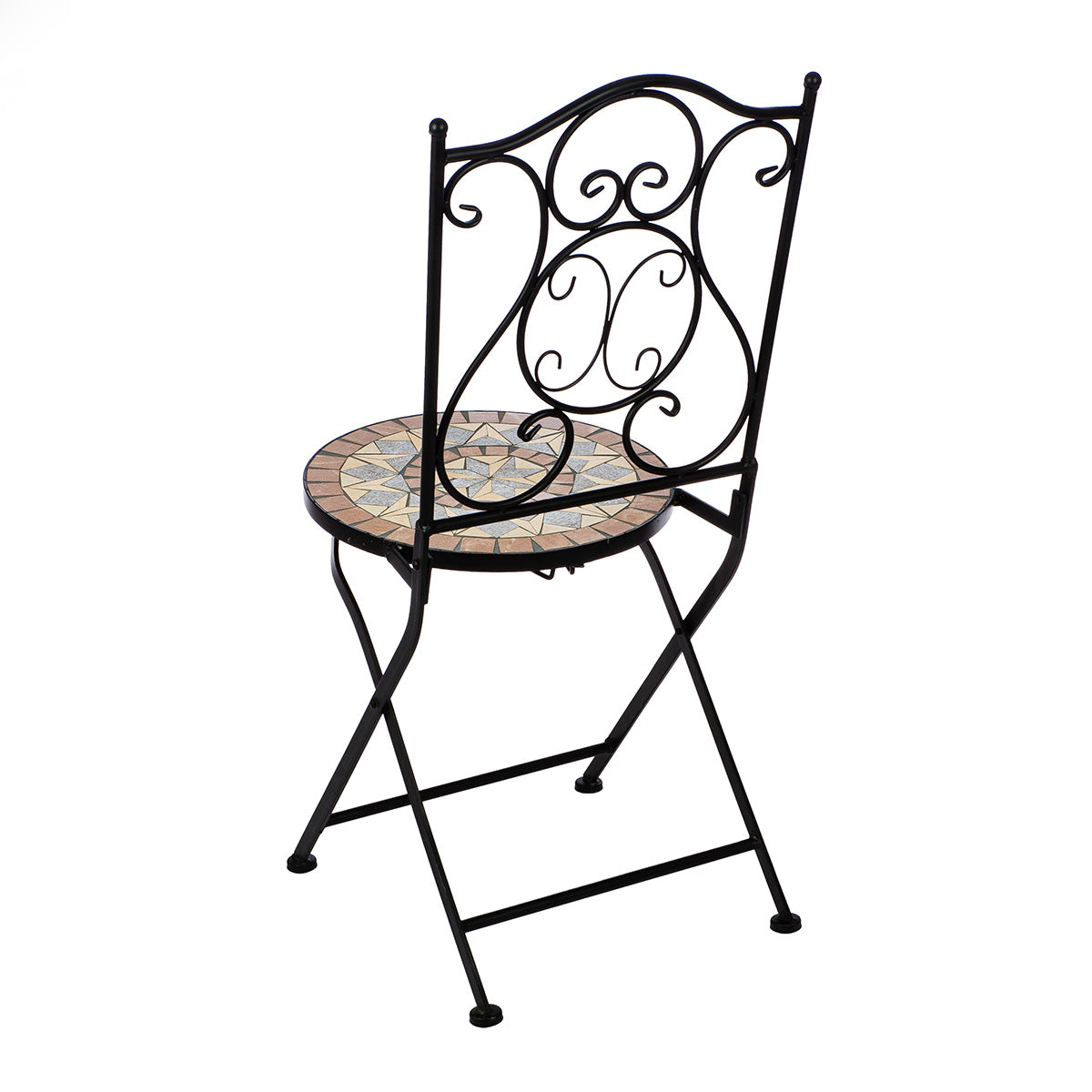 Bistroset – Sternmotiv, Mattes Metall, Klappstühle - Mosaik | Gilde