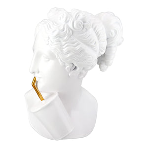 Skulptur – Glänzende Oberfläche, Goldene Akzente, Elegante Büste - Lady | Gilde