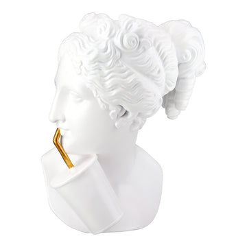 Skulptur – Glänzende Oberfläche, Goldene Akzente, Elegante Büste - Lady | Gilde