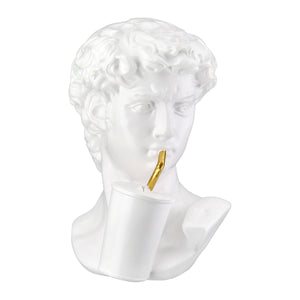 Skulptur – Glänzende Oberfläche, Goldene Akzente, Moderne Büste - David | Gilde