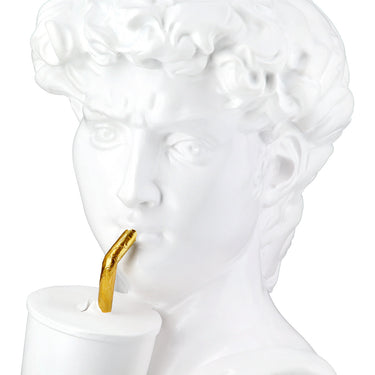 Skulptur – Glänzende Oberfläche, Goldene Akzente, Moderne Büste - David | Gilde