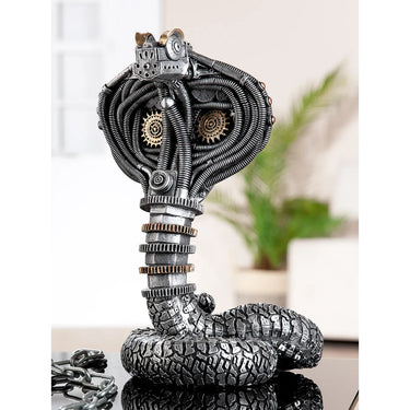 Figur – Metallische Optik, Goldene Akzente, Steampunk Design - Steampunk Cobra | Gilde