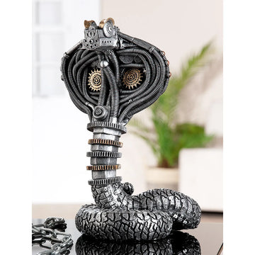 Figur – Metallische Optik, Goldene Akzente, Steampunk Design - Steampunk Cobra | Gilde