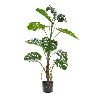 Kunstpflanze – Tropische Blätter, Natürliche Optik, Moderne Form, Höhe 120 cm - Monstera | Gilde
