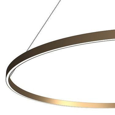 Pendelleuchte mit Messing - Finish, 60 cm Durchmesser, integrierter LED 37 W, 2200 lm, 4000 K, höhenverstellbar – Rim | Maytoni - Esszett Luxury | Stilvolles Wohnen mit Charakter