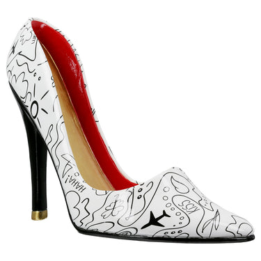 Flaschenhalter – Einliniendesign, Glänzende Oberfläche, Schwarzweiß Kontrast - Modern Art Pumps | Gilde