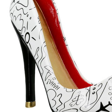 Flaschenhalter – Einliniendesign, Glänzende Oberfläche, Schwarzweiß Kontrast - Modern Art Pumps | Gilde