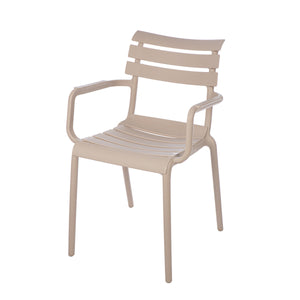 Stuhl – Matte Oberfläche, Stapelbares Design, Cremefarbene Optik - Tabua | Gilde