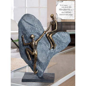 Skulptur – Antikfinish, Herzmotiv, Paar Design - Heart of Stone | Gilde