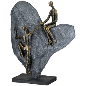 Skulptur – Antikfinish, Herzmotiv, Paar Design - Heart of Stone | Gilde