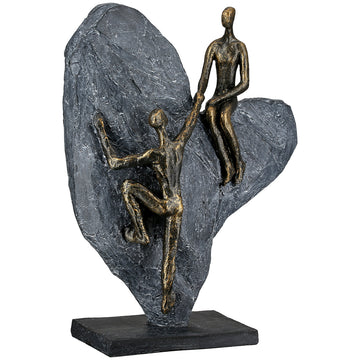 Skulptur – Antikfinish, Herzmotiv, Paar Design - Heart of Stone | Gilde