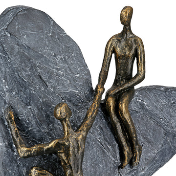 Skulptur – Antikfinish, Herzmotiv, Paar Design - Heart of Stone | Gilde