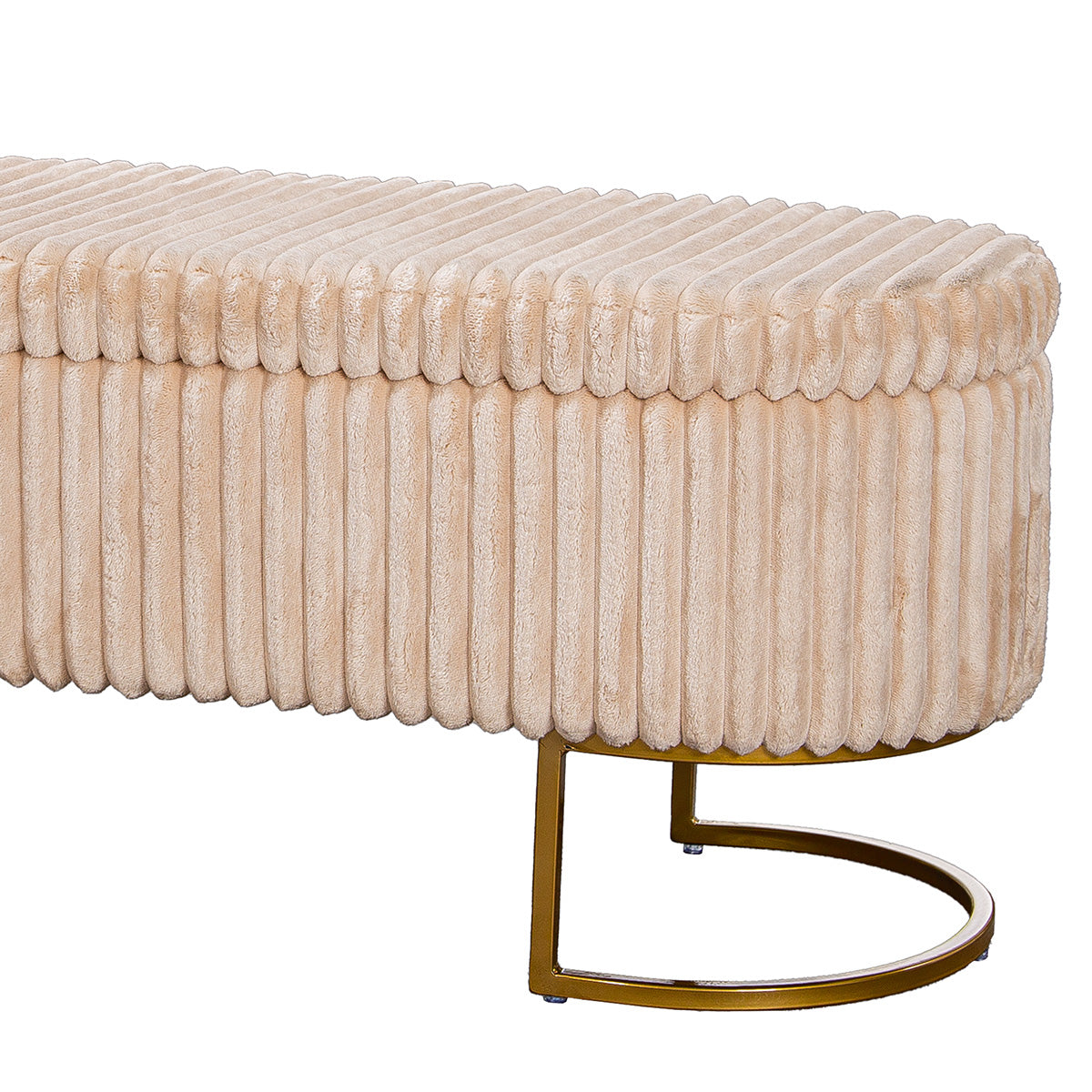 Bank – Aufklappbares Design, Integrierter Stauraum, Beige Optik - Brooklyn | Gilde