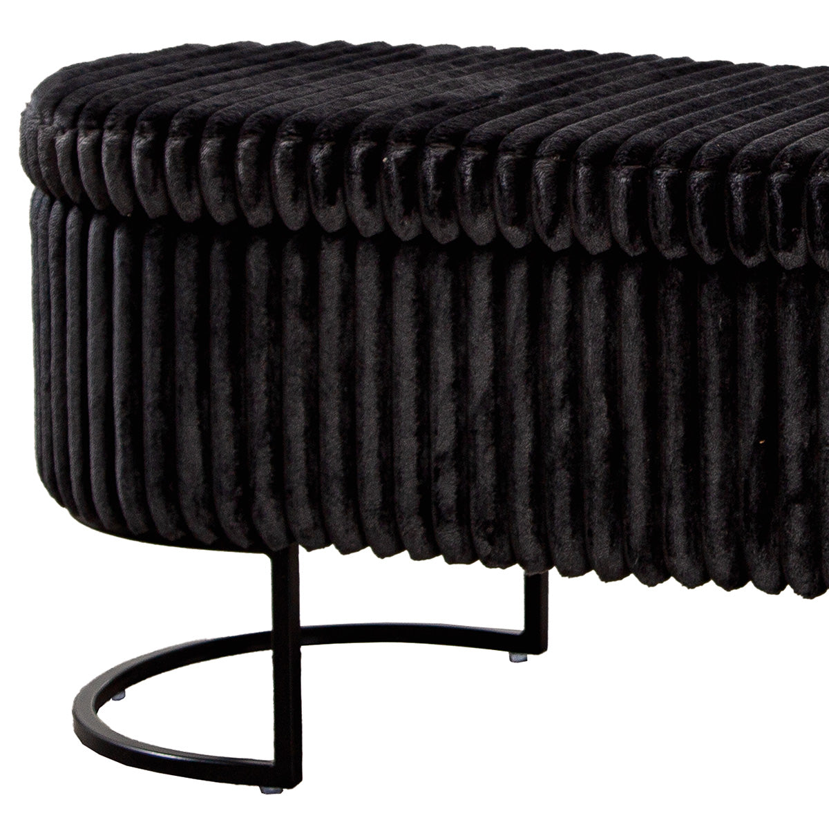 Bank – Aufklappbares Design, Integrierter Stauraum, Schwarze Optik - Brooklyn | Gilde