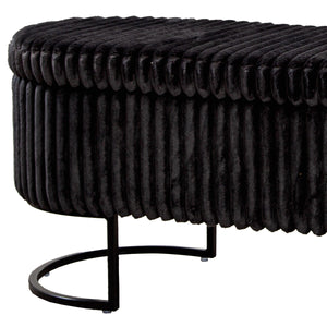 Bank – Aufklappbares Design, Integrierter Stauraum, Schwarze Optik - Brooklyn | Gilde