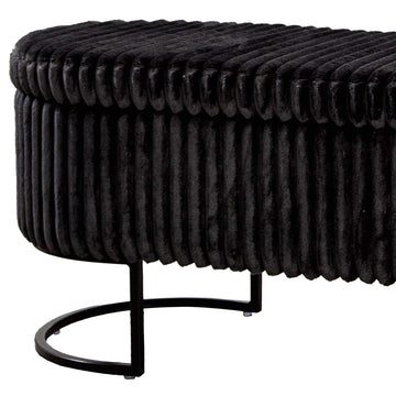 Bank – Aufklappbares Design, Integrierter Stauraum, Schwarze Optik - Brooklyn | Gilde