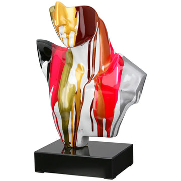 Skulptur – Männliche Form, Bunte Farbe, Schwarzer Sockel - Mann | Gilde