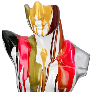 Skulptur – Männliche Form, Bunte Farbe, Schwarzer Sockel - Mann | Gilde