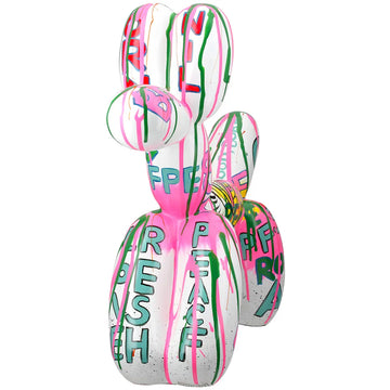 Dekofigur – Weiße Farbe, Glänzende Oberfläche, Ballonhund Form, 40 cm - Pallone | Gilde