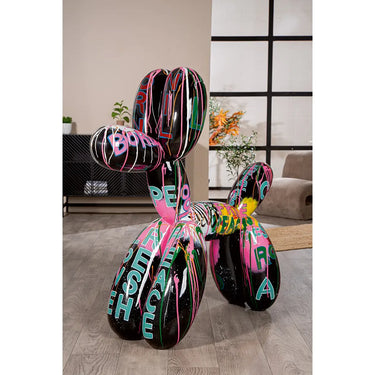 Dekofigur – Schwarzer Glanz, Bunte Akzente, Große Form - Pallone | Gilde