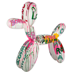 Dekofigur – Weiße Farbe, Glänzende Oberfläche, Ballonhund Form, 120 cm - Pallone | Gilde
