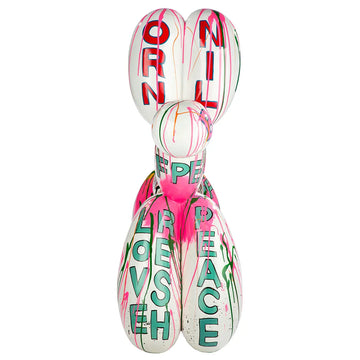 Dekofigur – Weiße Farbe, Glänzende Oberfläche, Ballonhund Form, 120 cm - Pallone | Gilde