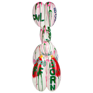 Dekofigur – Weiße Farbe, Glänzende Oberfläche, Ballonhund Form, 120 cm - Pallone | Gilde