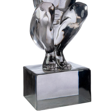 Skulptur – Graues Acryl, Skulpturale Form, Glänzende Oberfläche - Gris | Gilde