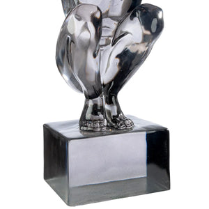 Skulptur – Graues Acryl, Skulpturale Form, Glänzende Oberfläche - Gris | Gilde