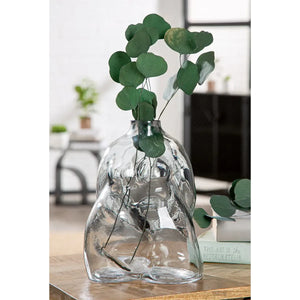 Vase – Graues Glas, Weibliche Form, Wasserdichte Nutzung, Höhe 25 cm - Big Body | Gilde
