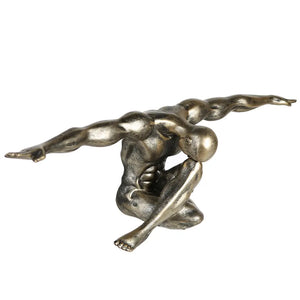Skulptur – Champagnerfarbe, Antike Optik, Matter Schimmer, Höhe 20 cm - Cliffhanger | Gilde