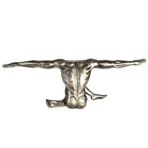 Skulptur – Champagnerfarbe, Antike Optik, Matter Schimmer, Höhe 20 cm - Cliffhanger | Gilde