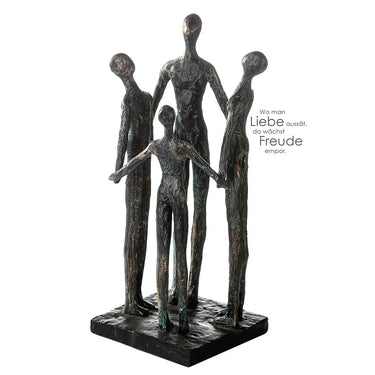 Skulptur – Strukturierte Oberfläche, Bronzefarbenes Finish, Gruppenmotiv - Group | Gilde