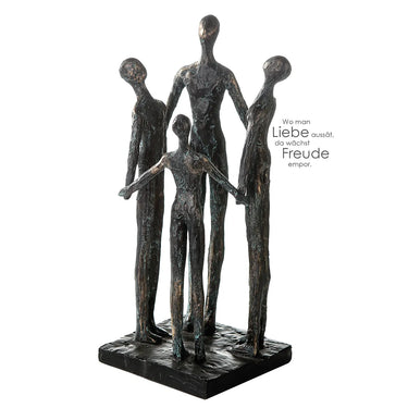 Skulptur – Strukturierte Oberfläche, Bronzefarbenes Finish, Gruppenmotiv - Group | Gilde