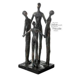 Skulptur – Strukturierte Oberfläche, Bronzefarbenes Finish, Gruppenmotiv - Group | Gilde