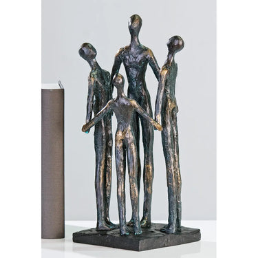 Skulptur – Strukturierte Oberfläche, Bronzefarbenes Finish, Gruppenmotiv - Group | Gilde